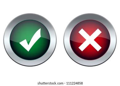 Tick Cross Buttons Stock Vector Royalty Free Shutterstock