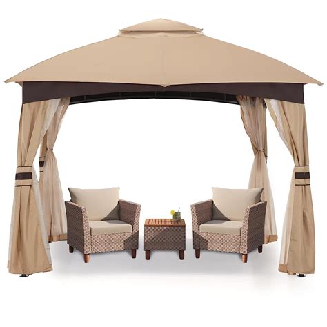 Mastercanopy Patio Gazebo Upgrade Steel Frame Outdoor Gazebo With