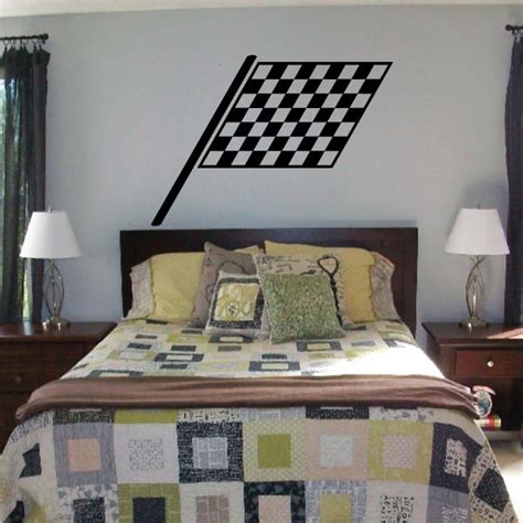 Checkered Flag Wall Decal Vinyl Decal Car Decal Cf08025