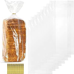 Nicunom Pack Bread Bags With Ties X X Inches Reusable Plastic