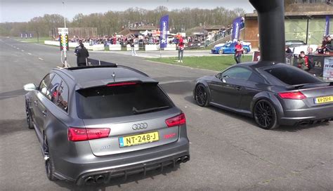 705 HP ABT Audi RS6 Drag Races 650 HP Audi TT RS Mercedes AMG E63