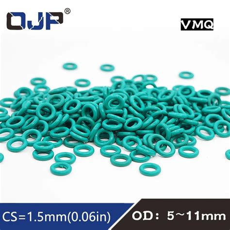 Pc Lot Rubber Ring Green Fkm O Rings Seals Thickness Mm Od