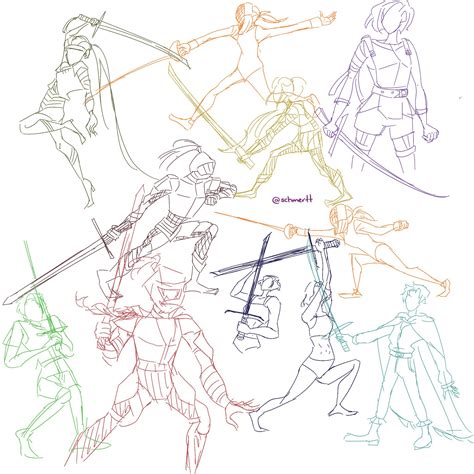 Sword Fighting Poses