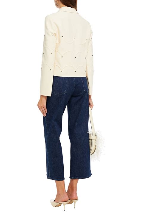 Valentino Garavani Wool And Silk Blend Crepe Jacket The Outnet