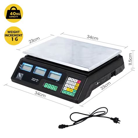 Kg Digital Electronic Weighing Scale For Commercial Use Black