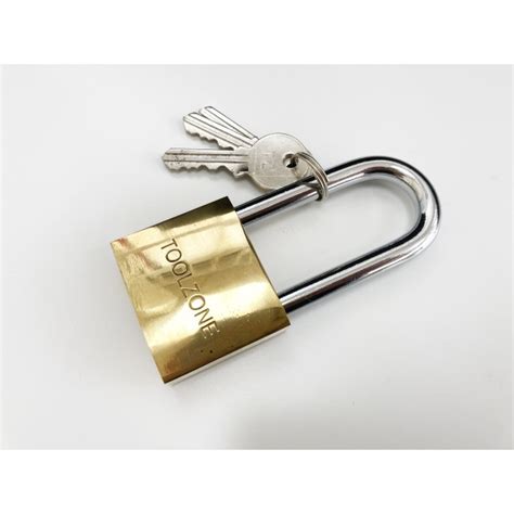 Toolzone Mm Long Shackle Brass Padlock Burkes Agri Supplies