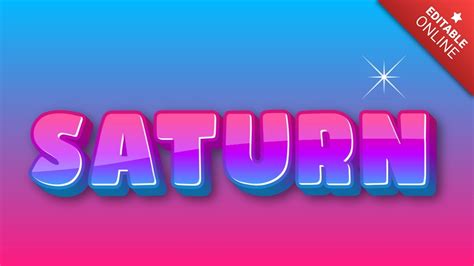 Saturn Text Effect Generator