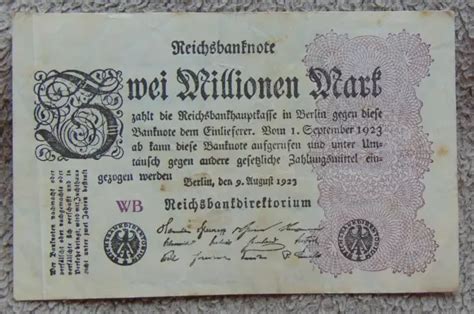 GELDSCHEINE BANKNOTEN EINE Reichsbanknote über 2 Millionen Mark 1923