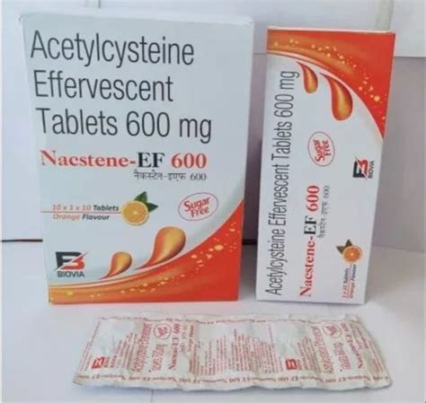 Acetylcysteine 600 Mg Effervescent Tablets At 388 Stripe N