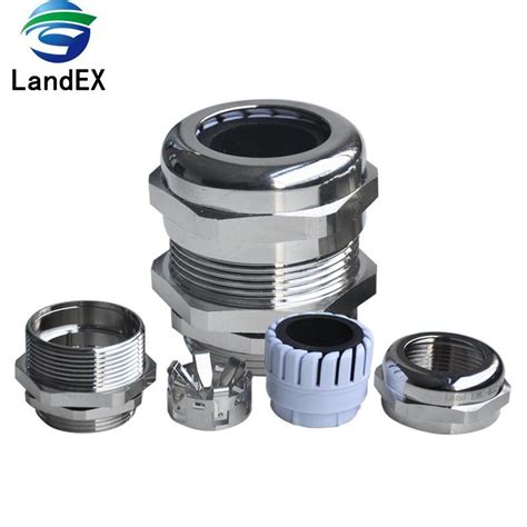 M20 Copper Nickel Plated Waterproof Cable Gland Is EMC Shielded ชาว