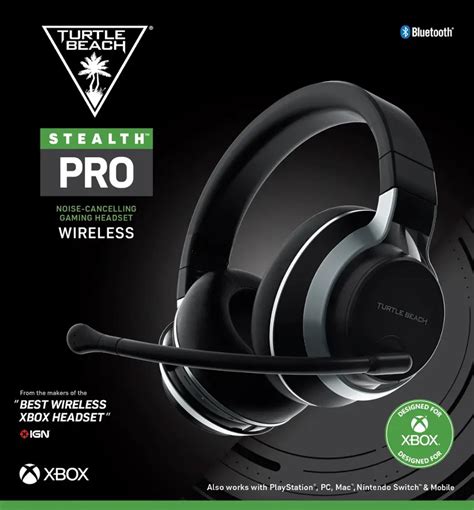 Turtle Beach Stealth Pro Xbox Edition Wireless Noise Cancelling Gaming Headset For Xbox Ps5