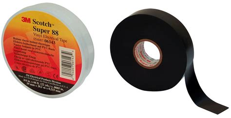 3m Scotch Super 88 Vinyl Electrical Insulating Tape Black 19 Mm X 20 M