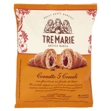 Tre Marie Cornetto 5 Cereali Con Farcitura Ai Frutti Di Bosco 6 X 65 G