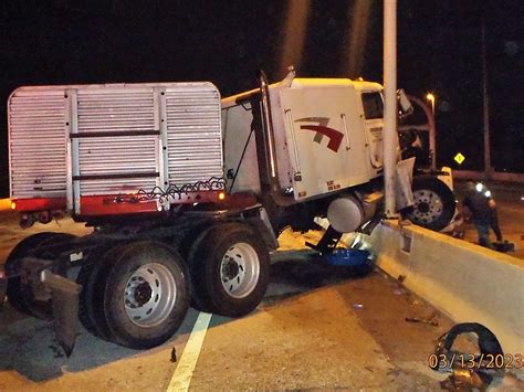 Chunks Of Concrete Block I 275 After Truck Crashes Into Median Wall