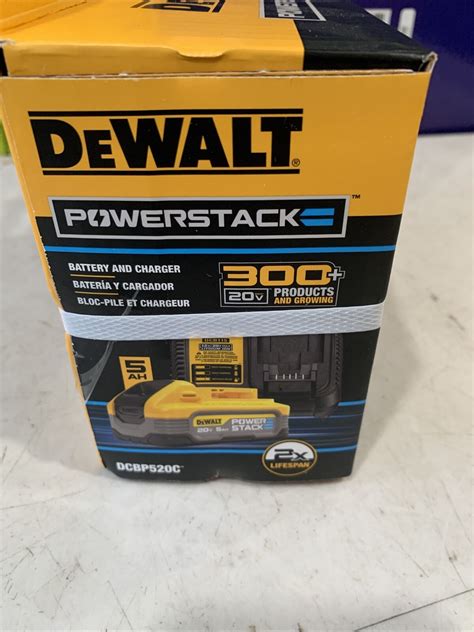 Dewalt Dcbp520c Powerstack 20v Max 5 Ah Li Ion Battery And Charger Kit New 885911835053 Ebay