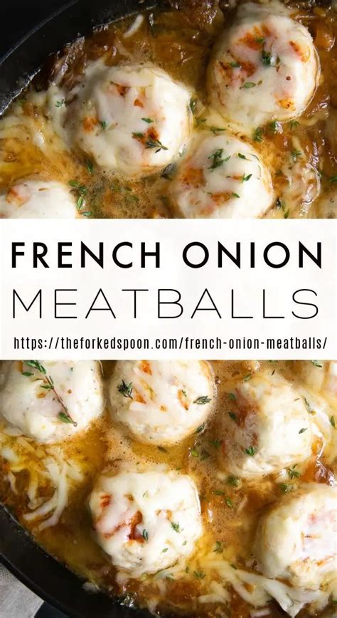 French Onion Meatball Skillet Recipe Recipes Meatball Recipes Easy