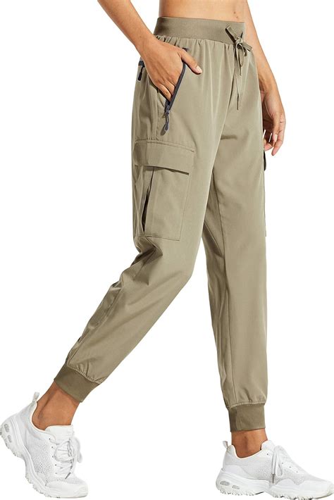 Libin Womens Lightweight Cargo Joggers Quick Dry Hiking Pants Khaki S At Amazon Womens