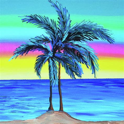 Cali Palms Painting By Drica Lobo Fine Art America