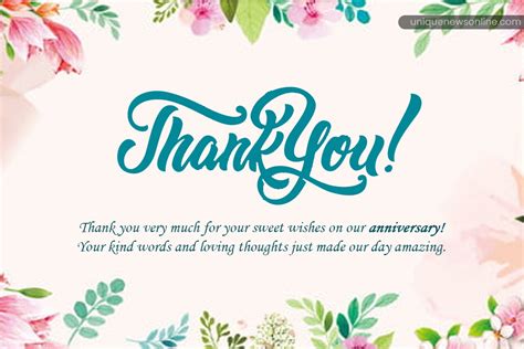 30 Sweet Thank You Messages For Anniversary Wishes To Share Your