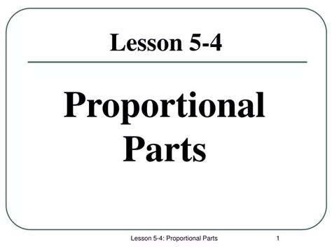 PPT - Proportional Parts PowerPoint Presentation, free download - ID:5490545