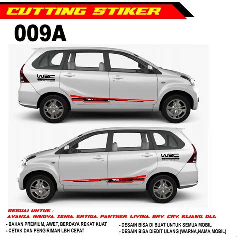 Jual Cutting Sticker Mobil Avanza Dll Striping List Minimalis Design