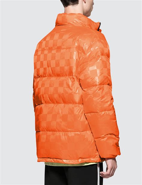 Stussy Synthetic Puffer Jacket In Orange For Men Lyst