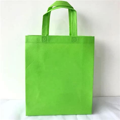 Eco Friendly Wholesale Pp Spunbond Non Woven Tote Green Bags Shopping