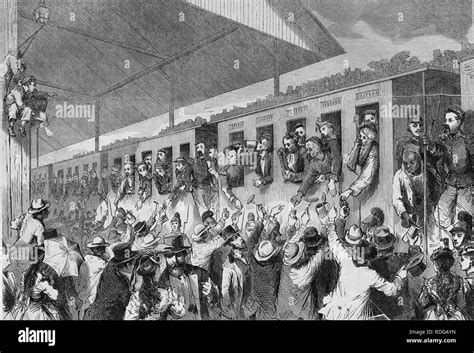 French Prisoners Of War At The Railway Station In Munich Historic