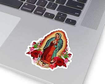 Virgin Mary Sticker Our Lady Of Guadalupe Adhesive Decal La Etsy