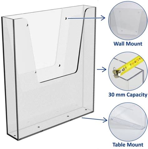 Folderhouder Europel Wand A4 Transparant Datas Kantoor Kompleet