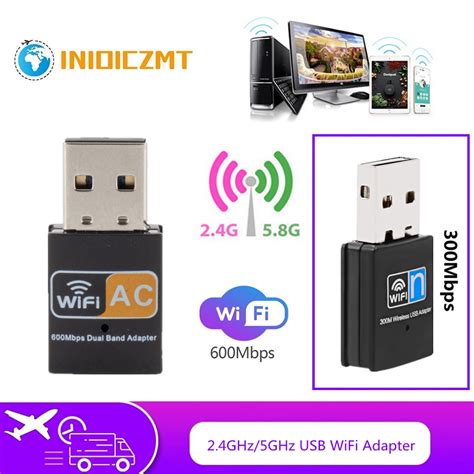 Adaptador USB Wi Fi 600Mbps 2 4G 5G Antena Dual Band 802 11b N G Ac