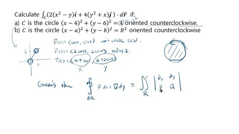 Line Integral Going Around A Circle Centered At Some Point YouTube