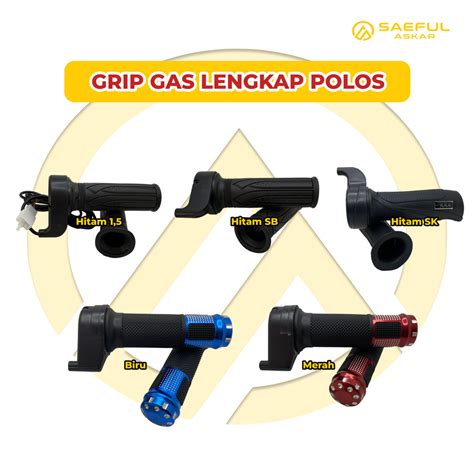 Jual Handle Grip Gas Lengkap Polos Throttle Akselerator Sepeda Listrik