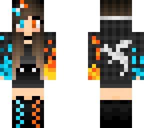 Ice and Fire Dragon Girl | Minecraft Skin