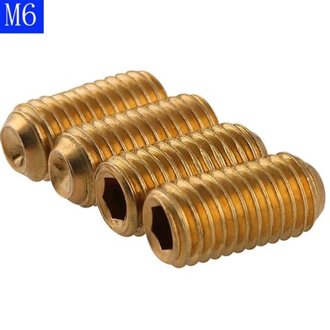 Solid Brass Cup Point Hex Socket Set Screws M3 M4 M5 M6 M8 M10 Grub