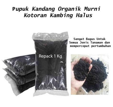 Repack Kg Pupuk Kandang Kambing Halus Pupuk Kotoran Kambing Murni