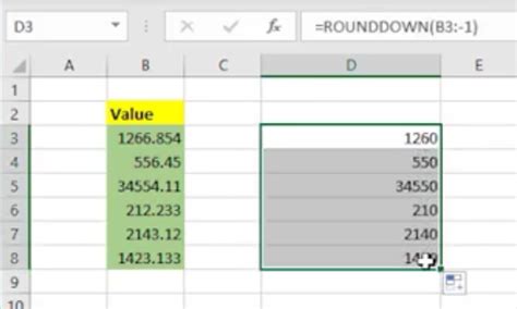 How To Use Rounddown Function In Excel Exceltutorial