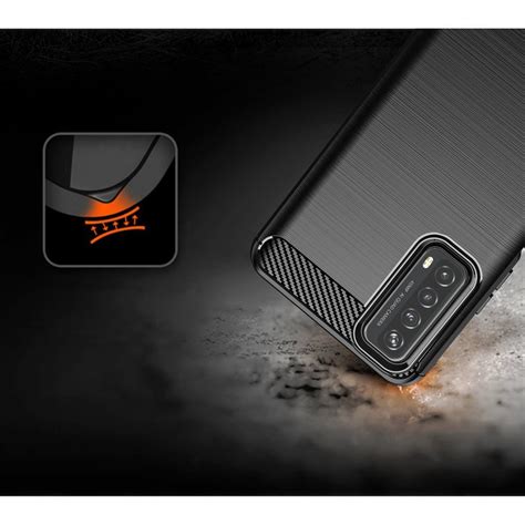 Huawei P Smart Ppa Lx Carbon Fiber Pattern Brushed Tpu Case