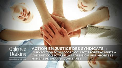 Action en justice des syndicats linexécution dun accord collectif