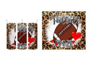 Tumbler Sublimation Football Mom Leopard Graphic By Abell Design