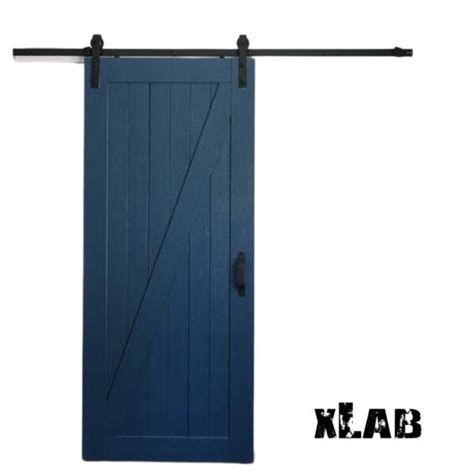 Porta Scorrevole Esterno Muro Barndoor Stile Granaio Colore Blu Oceano