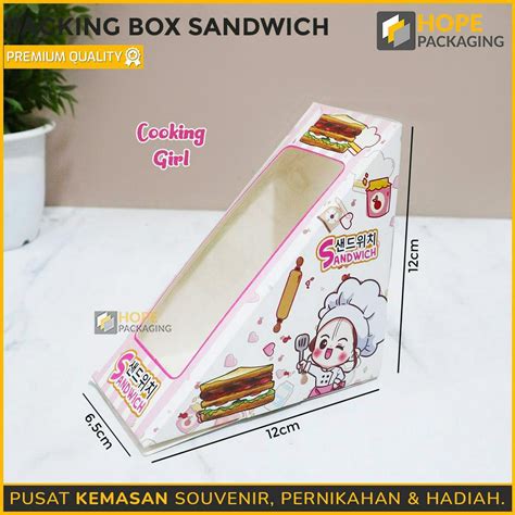 Jual Isi Pcs Box Sandwich Cream Kotak Roti Sandwich Kotak Roti