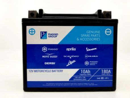 ScooterWest BATTERY PIAGGIO BRANDED OEM PTX14 BS SAME AS YUASA