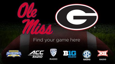 Listen Live Ole Miss Rebels Vs Georgia Bulldogs 1111