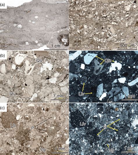 Photomicrographs Of Thin Sections From Unit 3 A Vitric Tuff Composed