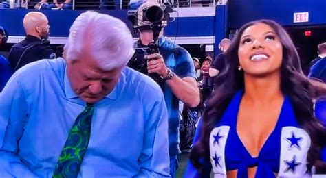 Jimmy Johnson Standing Next To Cowboys Cheerleader Goes Viral