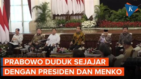 Tempat Spesial Prabowo Duduk Sejajar Presiden Dan Menko Di Sidang