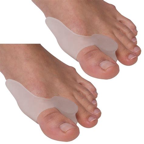 2pcs Toe Straightener Orthotics Separator Silicone Gel Bunion Pain