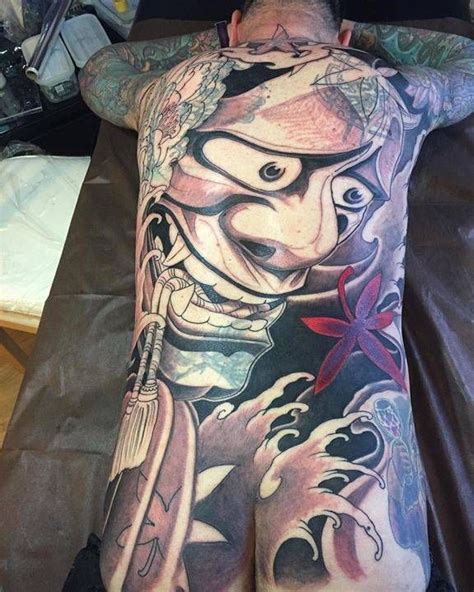 Hannya Mask Backpiece Tattoo Done In 9 Hours Over Two Tatuajes