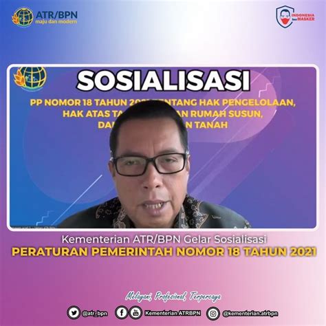 Kementerian Atr Bpn Gelar Sosialisasi Peraturan Pemerintah Nomor